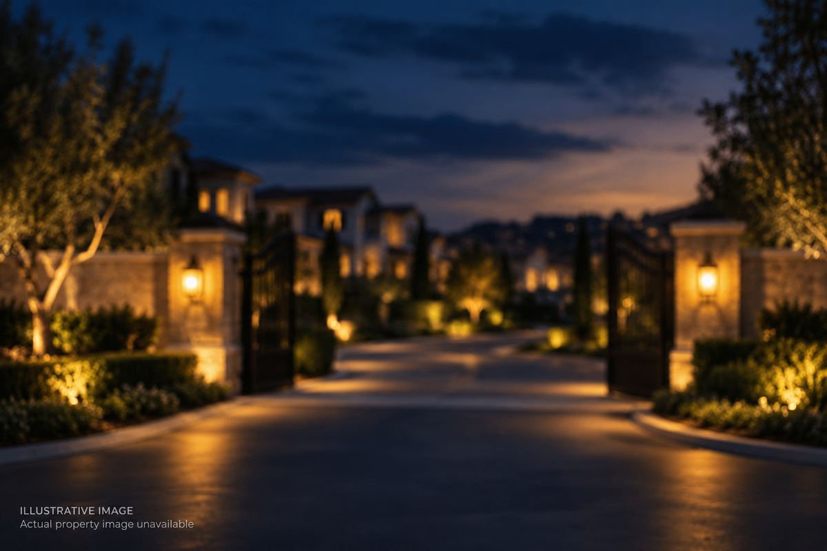 Illustrative image — a representative gated community. Not a photograph of this property.